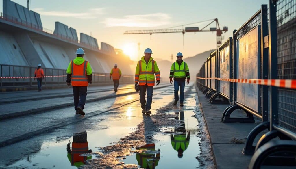 Les protocoles de sécurité indispensables pour la surveillance sur un chantier de barrage