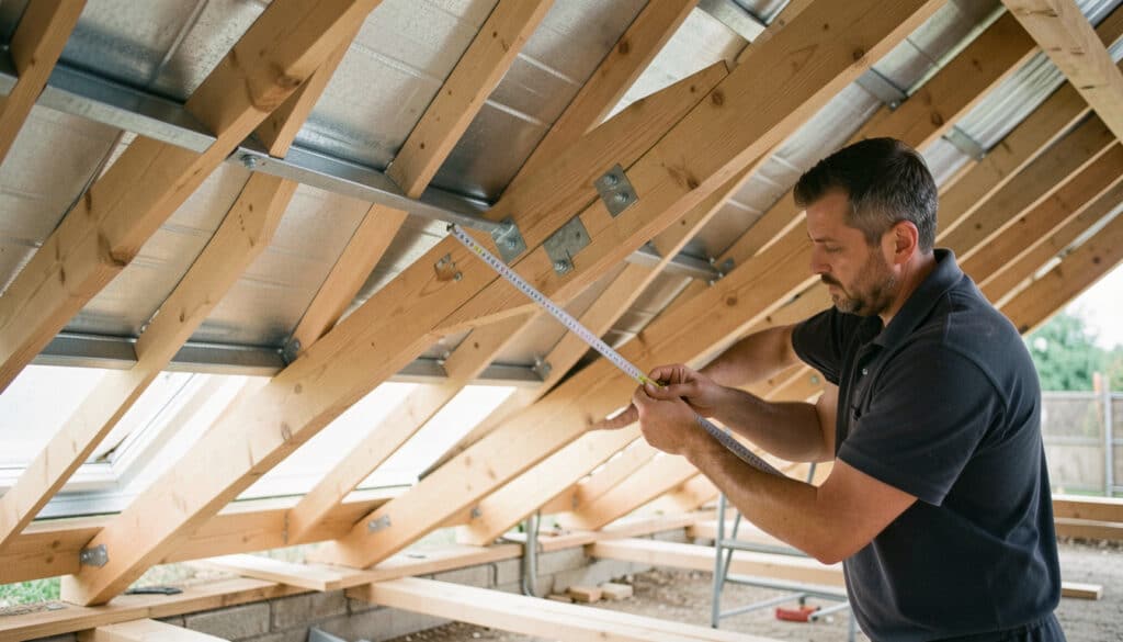 Écartement des chevrons sous bac acier : quelle distance